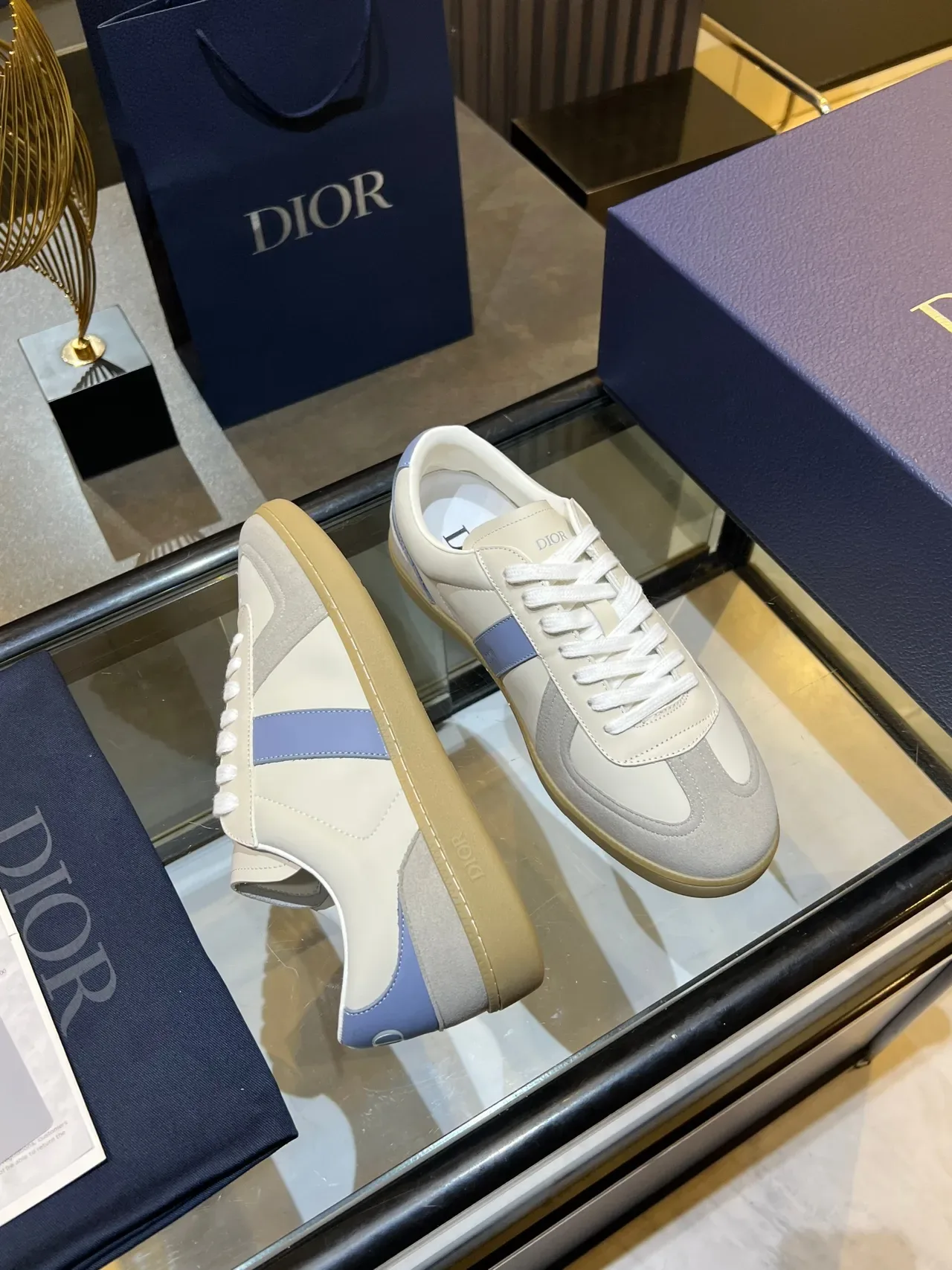 Dior B-Series Sneakers Lifestyle en Cuir et Daim à Panneaux 3