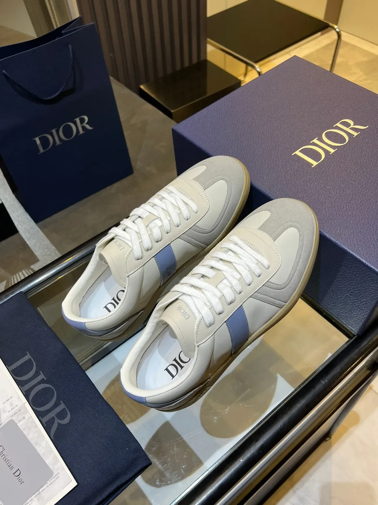 Dior B-Series Sneakers Lifestyle en Cuir et Daim à Panneaux 4