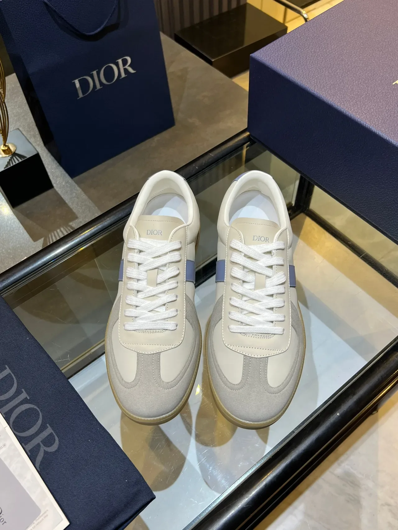 Dior B-Series Sneakers Lifestyle en Cuir et Daim à Panneaux 5