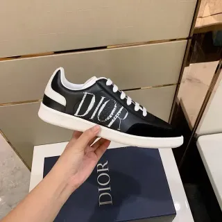 Dior B23 Black and White Logo Lifestyle Sneakers