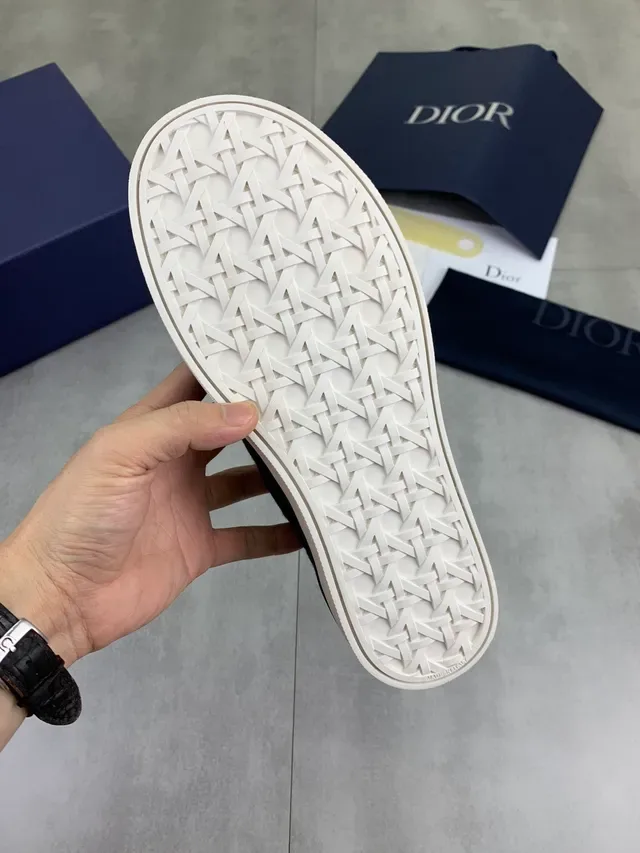 Dior B23 Monogram Jacquard Black Lifestyle Sneakers 2