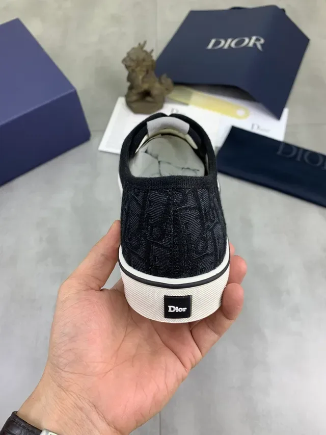 Dior B23 Monogram Jacquard Black Lifestyle Sneakers 3