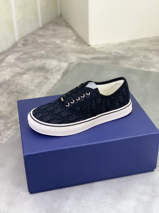 Dior B23 Monogram Jacquard Black Lifestyle Sneakers 4