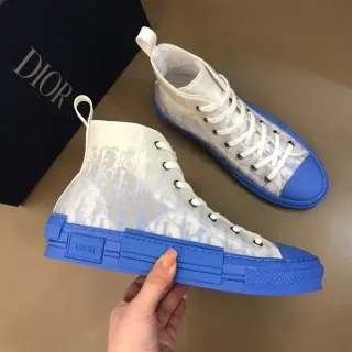 Dior B23 Monogram Translucent White and Blue Lifestyle Sneakers
