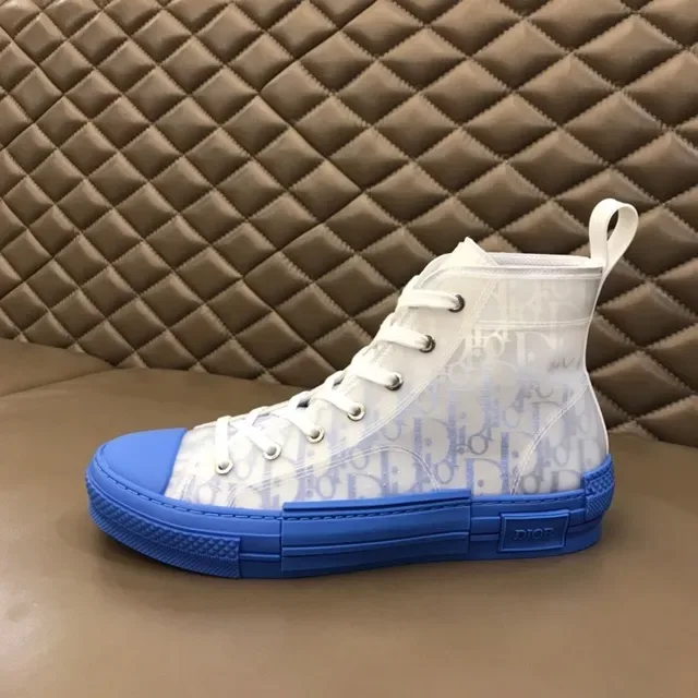 Dior B23 Monogram Translucent White and Blue Lifestyle Sneakers 2