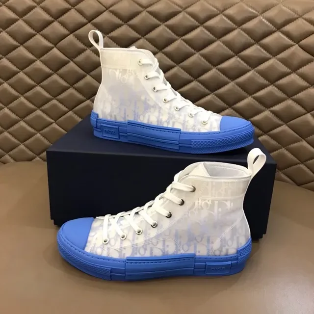 Dior B23 Monogram Translucent White and Blue Lifestyle Sneakers 7