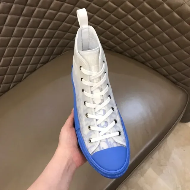 Dior B23 Monogram Translucent White and Blue Lifestyle Sneakers 9
