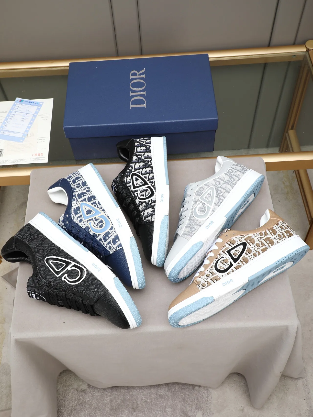 Dior B23 Monogrammed Textile Low-Top Lifestyle Sneakers 2