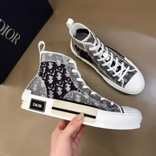 Dior B23 Transparent Oblique Monogram High-Top Lifestyle Sneakers