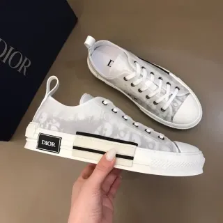 Dior B23 Transparent Oblique-Print White Lifestyle Sneakers
