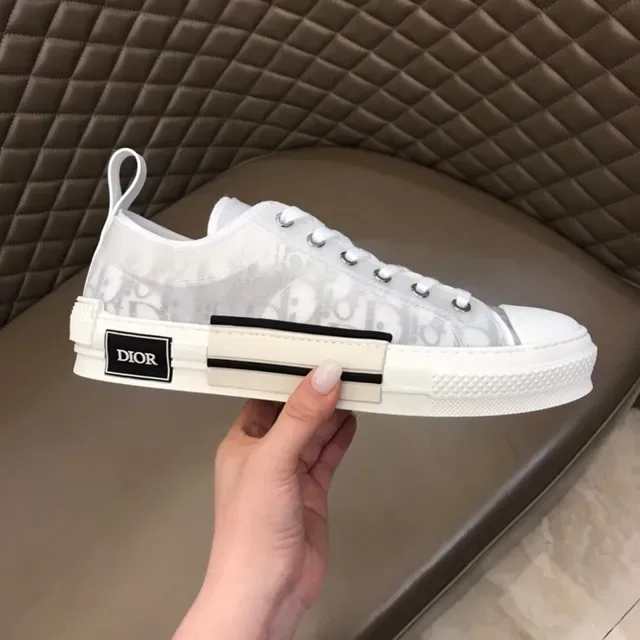 Dior B23 Transparent Oblique-Print White Lifestyle Sneakers 2
