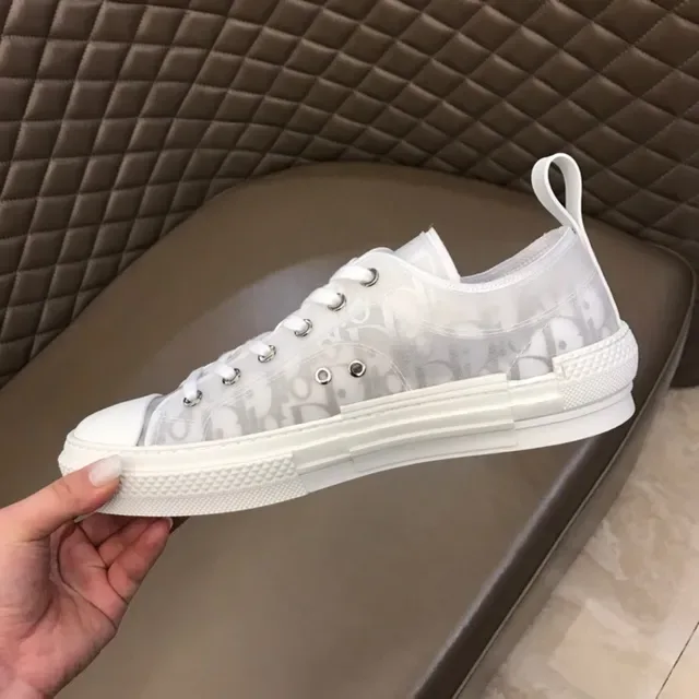 Dior B23 Transparent Oblique-Print White Lifestyle Sneakers 3