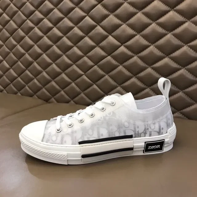 Dior B23 Transparent Oblique-Print White Lifestyle Sneakers 4