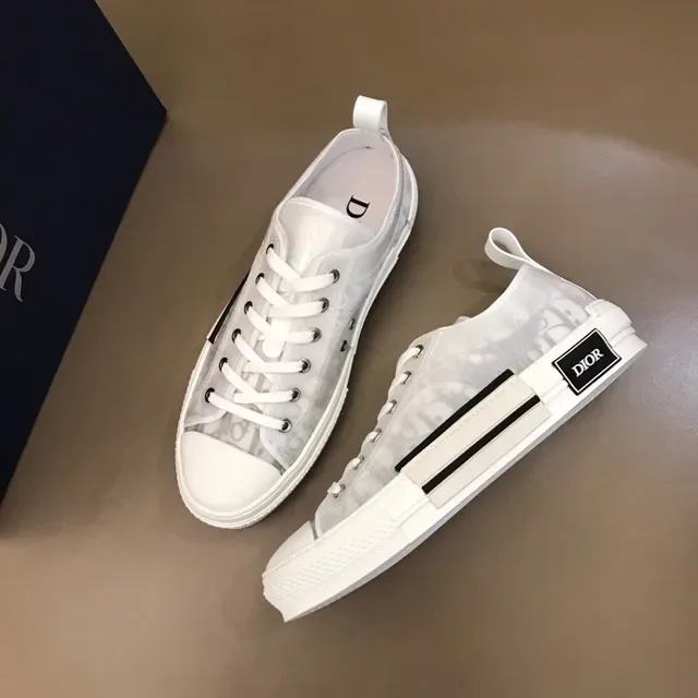 Dior B23 Transparent Oblique-Print White Lifestyle Sneakers 5