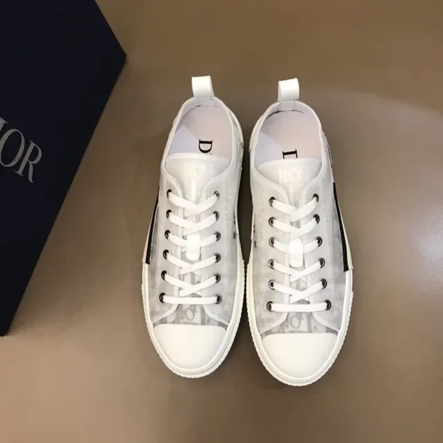 Dior B23 Transparent Oblique-Print White Lifestyle Sneakers 6