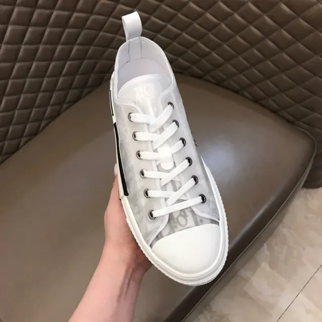 Dior B23 Transparent Oblique-Print White Lifestyle Sneakers 8