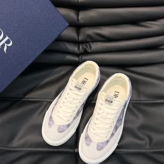 Dior B23 White and Lavender Striped Lifestyle Sneakers
