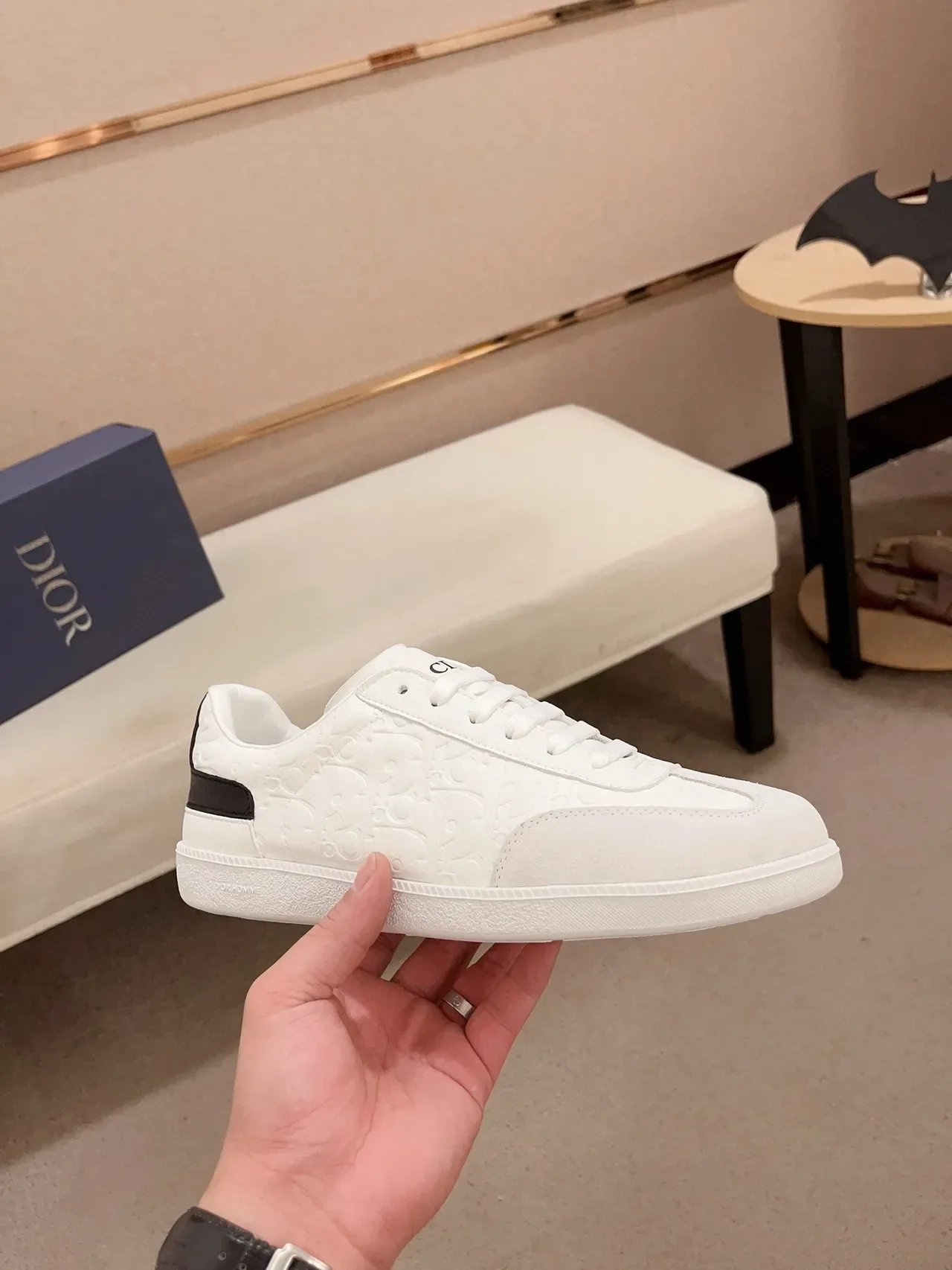 Dior B27 Embossed Monogram White Lifestyle Sneakers 4