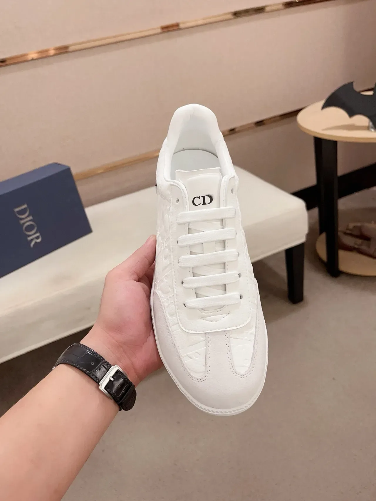 Dior B27 Embossed Monogram White Lifestyle Sneakers 5