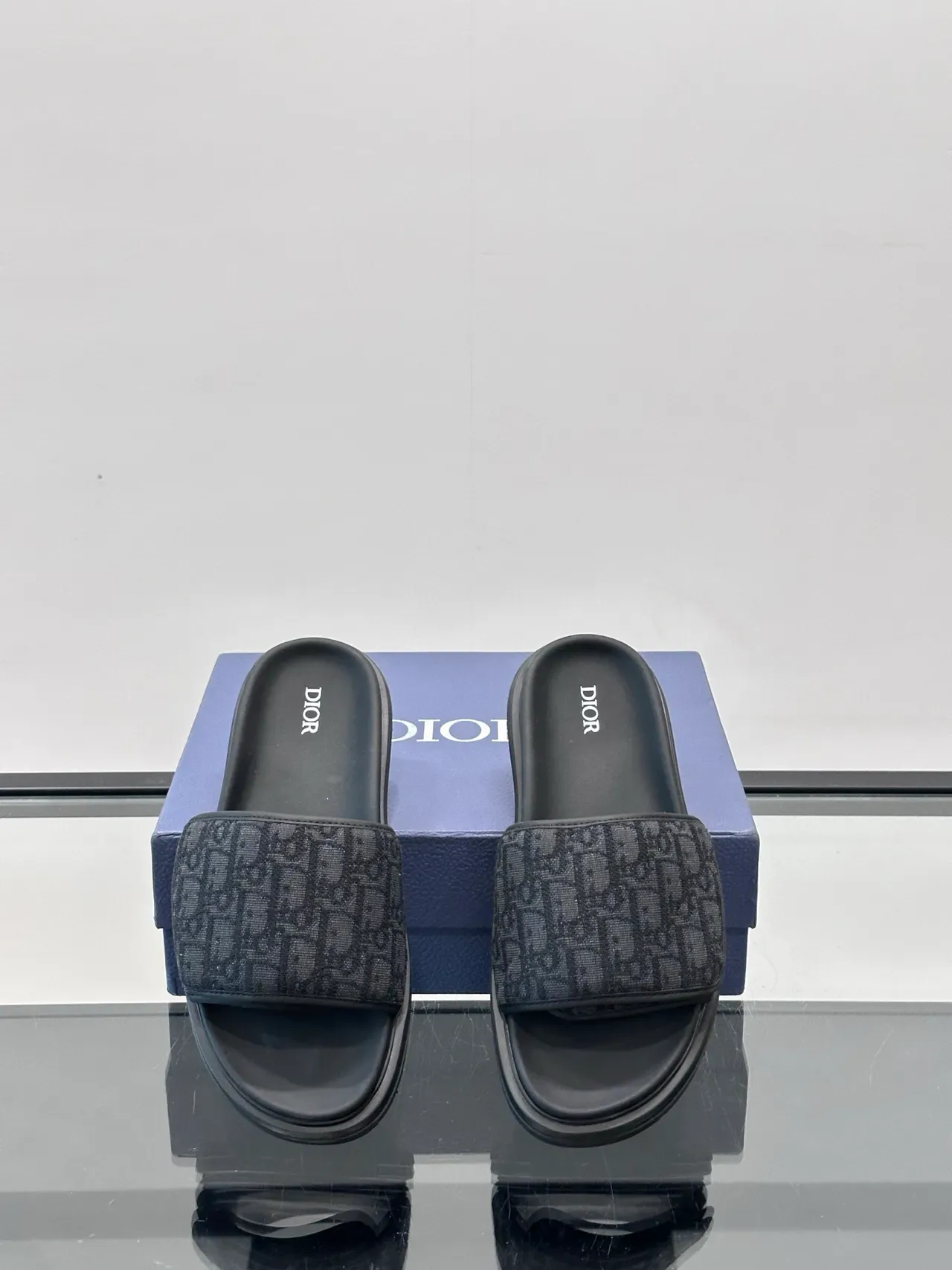 Dior B30 Beige Brown Monogrammed Strap Flat Sole Slippers 3