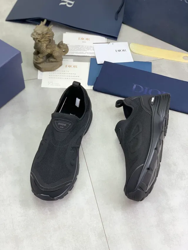Dior B30 Black Knit Slip-On Lifestyle Sneakers 6