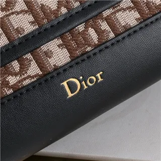 Dior Beige Black Monogram Canvas Leather Trim Saddle Bag 14