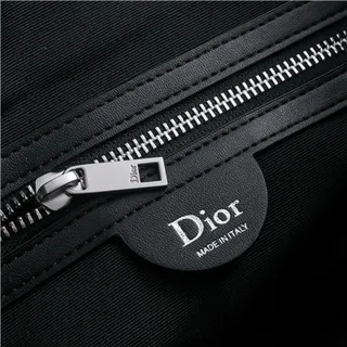 Dior Beige Black Monogram Canvas Leather Trim Saddle Bag 22