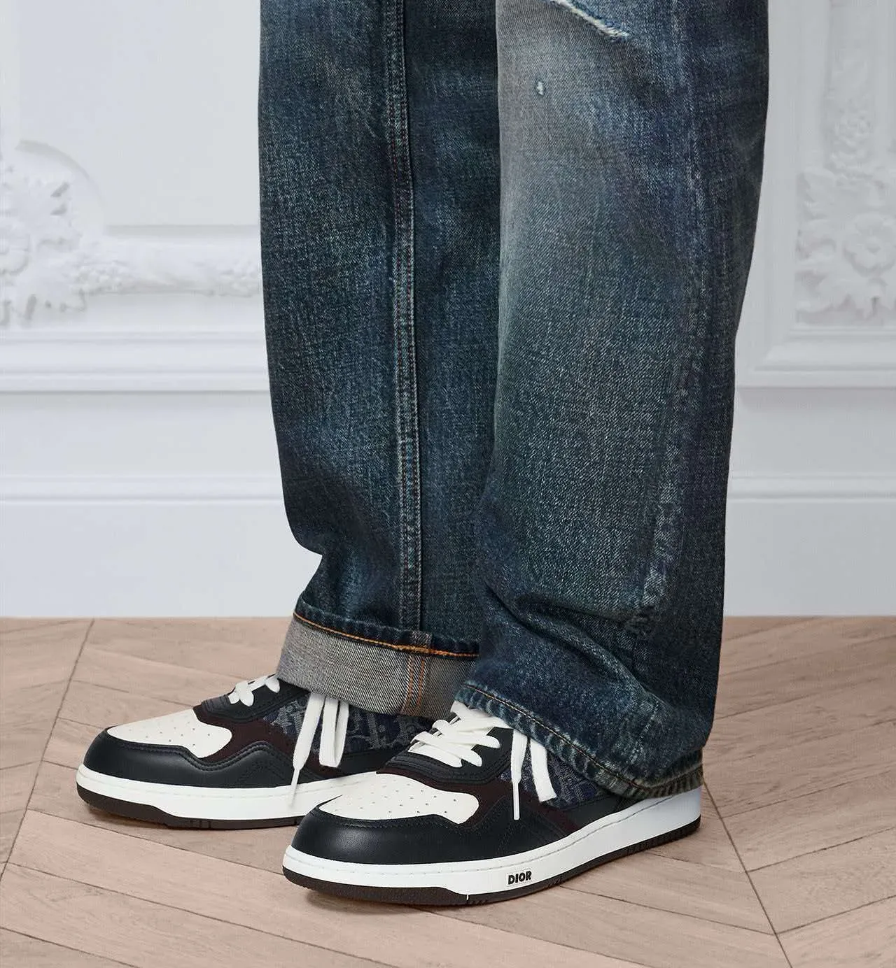 Dior Black White Low-Top Mixed-Material Lifestyle Sneakers 2