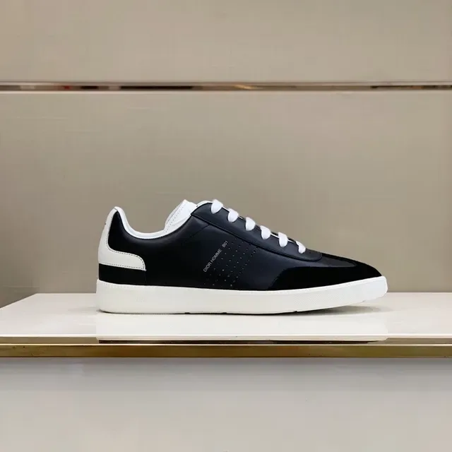 Dior Black White Low-Top Perforated Side Panel Lifestyle Sneakers 5