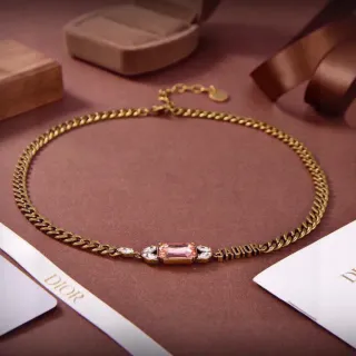 Dior J'adore Collier pierre rose ton doré