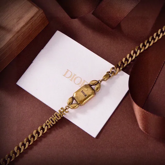 Dior J'adore Gold-Tone Pink Stone Necklace 6