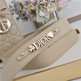 Dior Lady Dior Bolsa Tote com alça superior em borgonha com canage acolchado 6