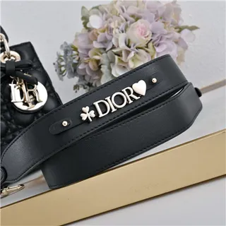 Dior Lady Dior Bolsa Tote com alça superior em borgonha com canage acolchado 24