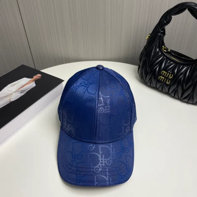 Dior Oblique Black Beige Structured Six-Panel Tonal Monogram Print Baseball Cap 2