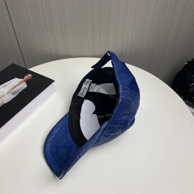 Dior Oblique Black Beige Structured Six-Panel Tonal Monogram Print Baseball Cap 5