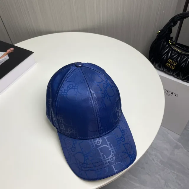 Dior Oblique Black Beige Structured Six-Panel Tonal Monogram Print Baseball Cap 6