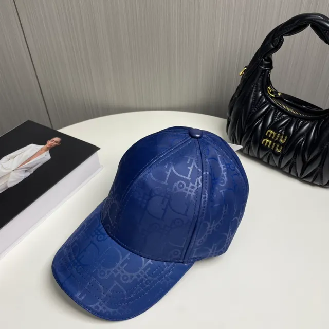 Dior Oblique Black Beige Structured Six-Panel Tonal Monogram Print Baseball Cap 7