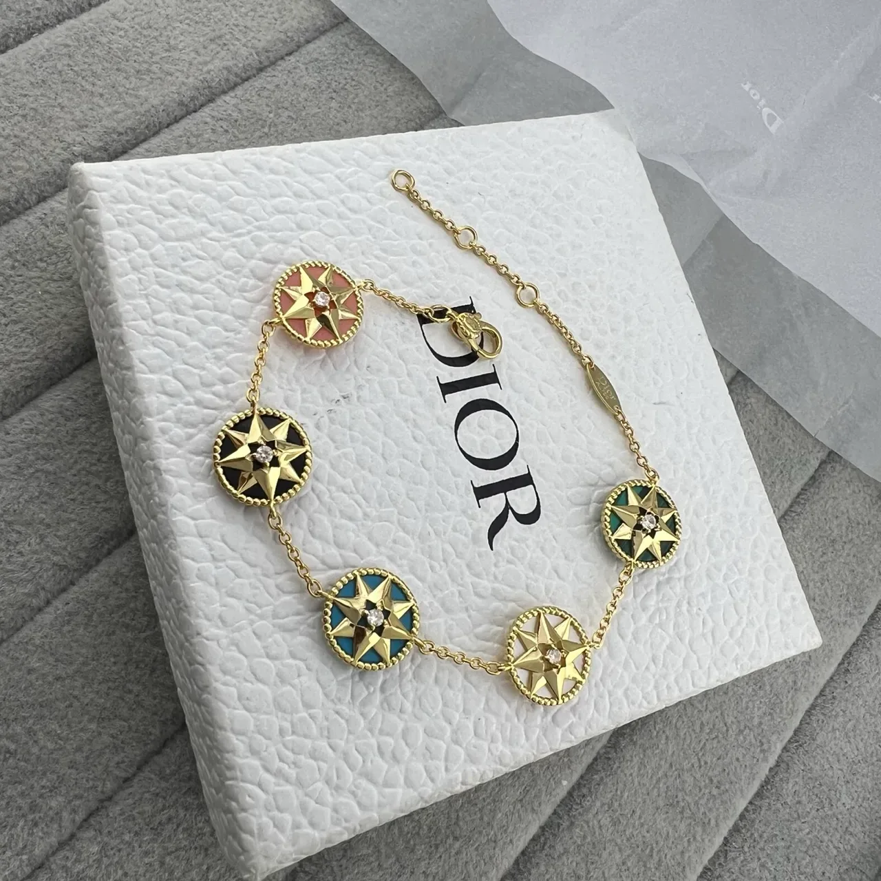 Dior Rose des Vents Bracelet Charme Étoile Émaillé 3
