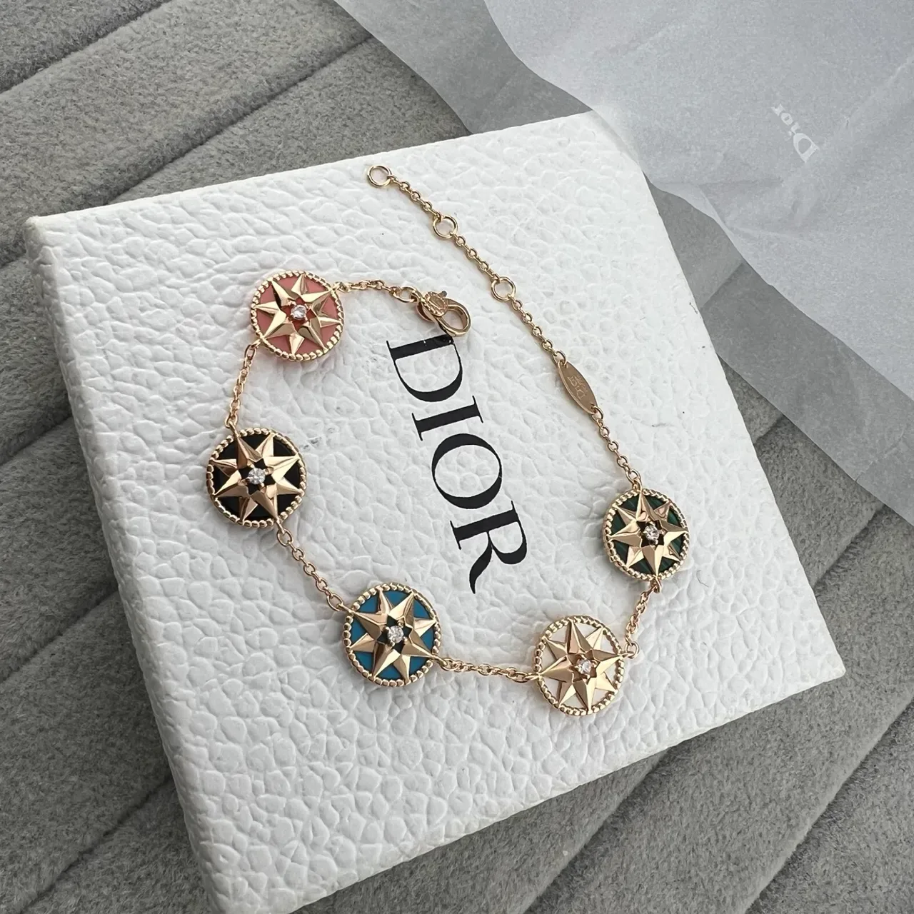 Dior Rose des Vents Bracelet Charme Étoile Émaillé 4