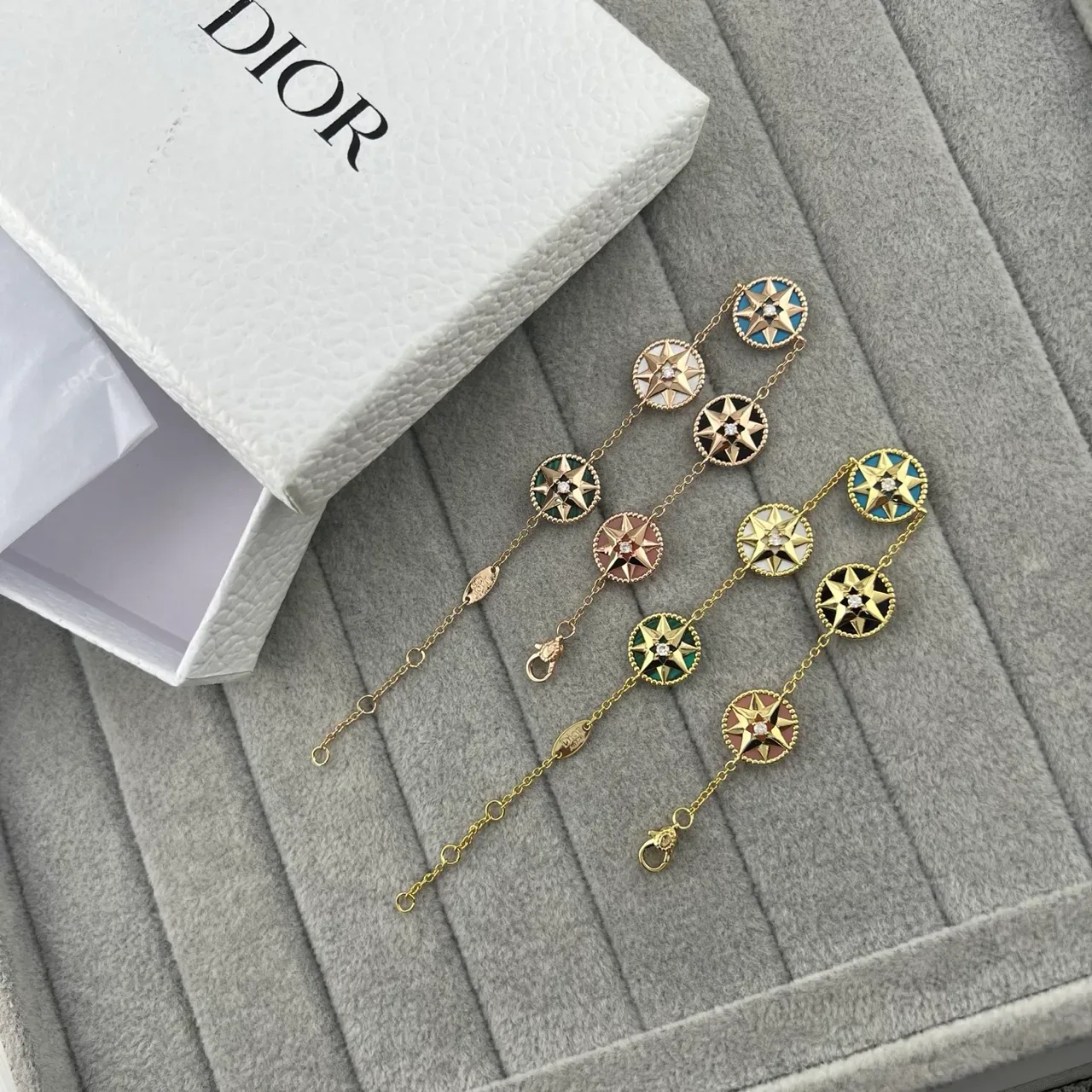 Dior Rose des Vents Bracelet Charme Étoile Émaillé 6