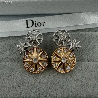 Dior Rose des Vents Star Compass Rose Boucles d'oreilles Cristal