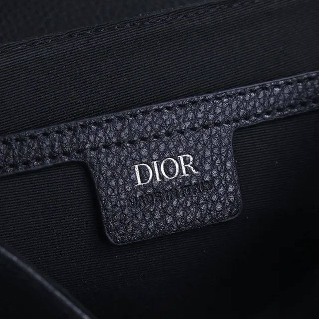 Dior Saddle Bag Black Pebbled Leather Crossbody Bag 3