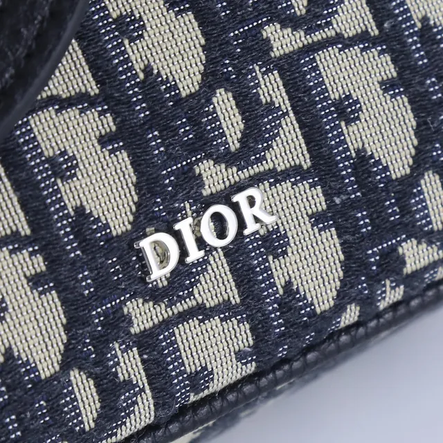 Dior Saddle Black Beige Asymmetrical Flap Pebbled Leather Saddle Bag 7