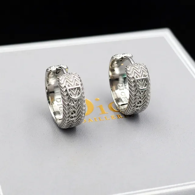 Dior Tribales Chevron Monogram Silver Rings 2