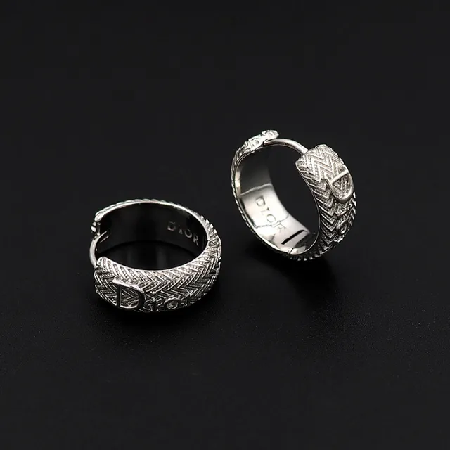 Dior Tribales Chevron Monogram Silver Rings 3