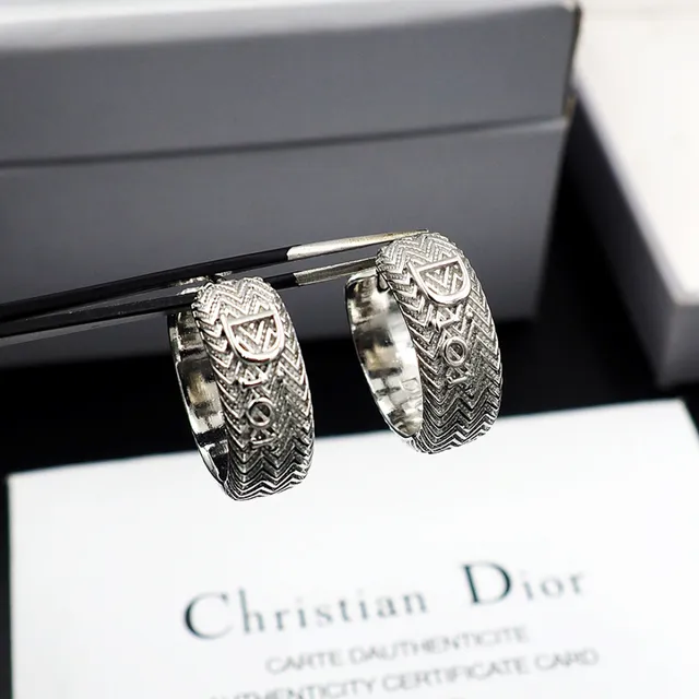 Dior Tribales Chevron Monogram Silver Rings 7