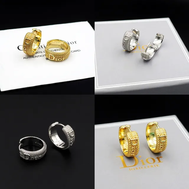 Dior Tribales Chevron Monogram Silver Rings 9
