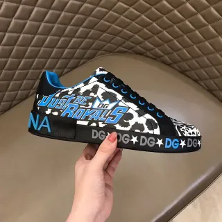 Dolce & Gabbana Just Be Royals Cow-Print Platform Lifestyle Sneakers