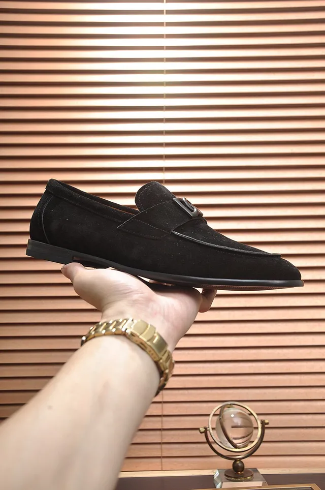 Dolce & Gabbana Portofino Daim Noir DG Buckle Mocassins 8