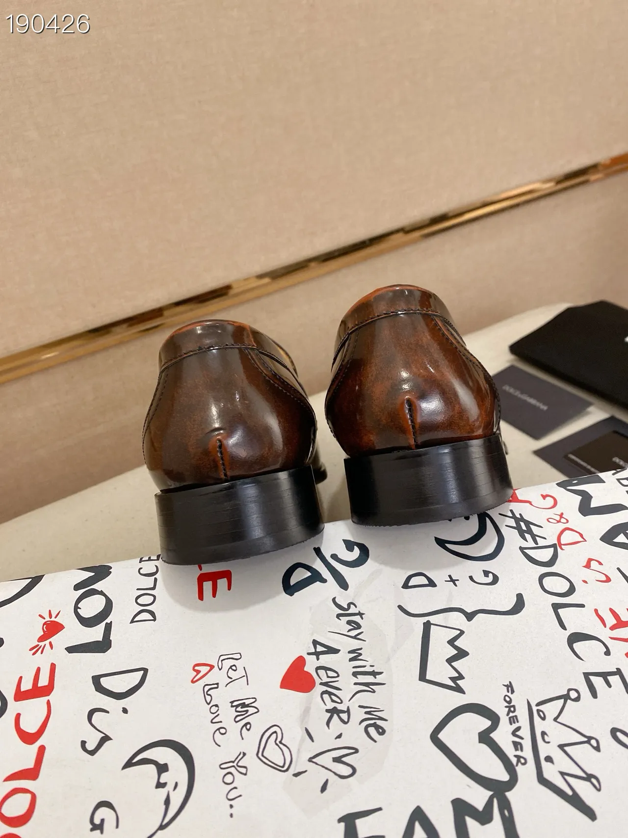 Dolce & Gabbana Portofino mocassins en cuir marron à deux tons 2